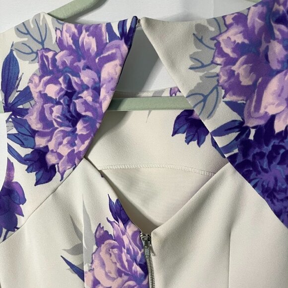 ⭐️ NWT- Purple Gabby Skye Floral Print Sleeveless Size 4 Dress - Picture 5 of 9
